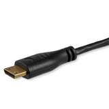 StarTech.com 6ft Mini HDMI to HDMI Cable with Ethernet - 4K 30Hz High Speed Slim Mini HDMI to HDMI Adapter Cable - Mini HDMI Type-C Device to HDMI Monitor/Display - Video Converter Cord