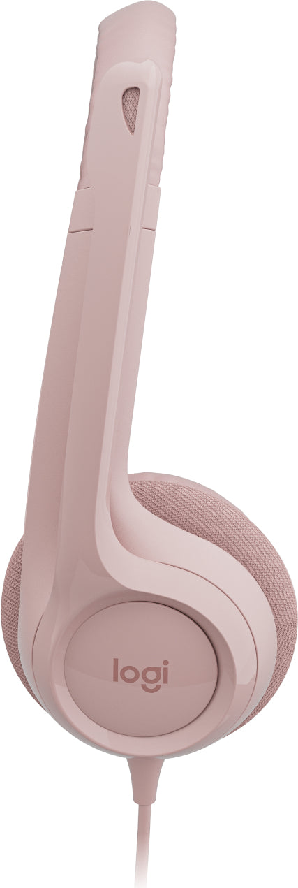 Logitech 981-001280 headphones/headset Wired Head-band Office/Call center USB Type-A Rose