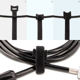 StarTech.com 6in (15cm) Hook and Loop Cable Ties, Black, Reusable Cable Straps, Adjustable and Flexible, Cord Organizer Tie/Wraps for Cable Management, Wire Loop Ties - 50 Pack