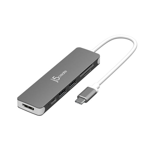j5create JCD353 laptop dock/port replicator USB 3.2 Gen 1 (3.1 Gen 1) Type-C Grey