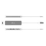 j5create JCD353 laptop dock/port replicator USB 3.2 Gen 1 (3.1 Gen 1) Type-C Grey