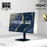 MSI Modern MD272QP Ultramarine 27 Inch Monitor with Adjustable Stand, WQHD (2560 x 1440), 75Hz, IPS, 4ms, HDMI, DisplayPort, USB Type-C, Built-in USB Hub, Built-in Speakers, Anti-Glare, Anti-Flicker, Less Blue light, TÜV Certified, VESA, Ultramarine