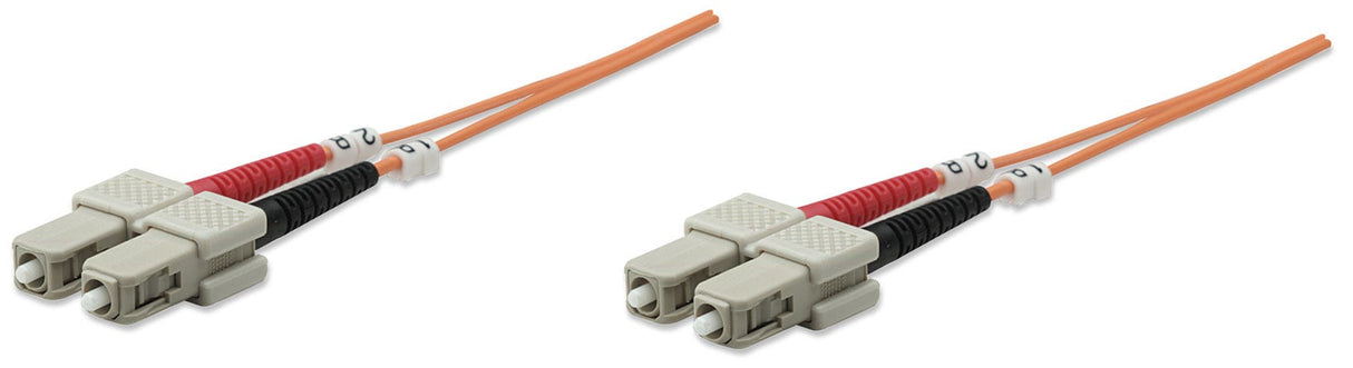 Intellinet Fiber Optic Patch Cable, OM1, SC/SC, 5m, Orange, Duplex, Multimode, 62.5/125 µm, LSZH, Fibre, Lifetime Warranty