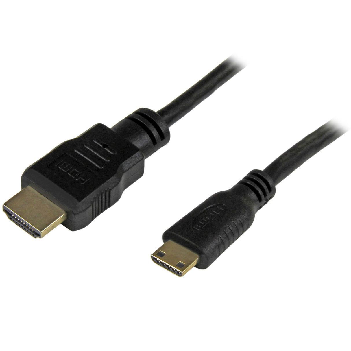 StarTech.com 1ft Mini HDMI to HDMI Cable with Ethernet - 4K 30Hz High Speed Mini HDMI to HDMI Adapter Cable - Mini HDMI Type-C Device to HDMI Monitor/Display - Durable Video Converter Cord