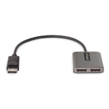 StarTech.com Dual-Monitor DisplayPort 1.4 Splitter, DisplayPort to 2x DP Multi-Monitor Adapter, Dual 5K 60Hz Computer MST Hub, Extra-Long Built-in Cable - Windows Only