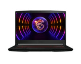 MSI Gaming GF63 12UDX-039CA Intel® Core™ i5 i5-12450H Laptop 39.6 cm (15.6") Full HD 16 GB DDR4-SDRAM 512 GB SSD NVIDIA GeForce RTX 3050 Wi-Fi 6 (802.11ax) Windows 11 Home Black
