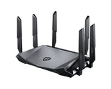 MSI RadiX AX6600 WiFi 6 Tri-Band wireless router Gigabit Ethernet Tri-band (2.4 GHz / 5 GHz / 5 GHz) Black
