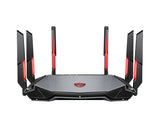 MSI RADIX AXE6600 WIFI 6E TRI-BAND wireless router Gigabit Ethernet Dual-band (2.4 GHz / 5 GHz) Black, Red