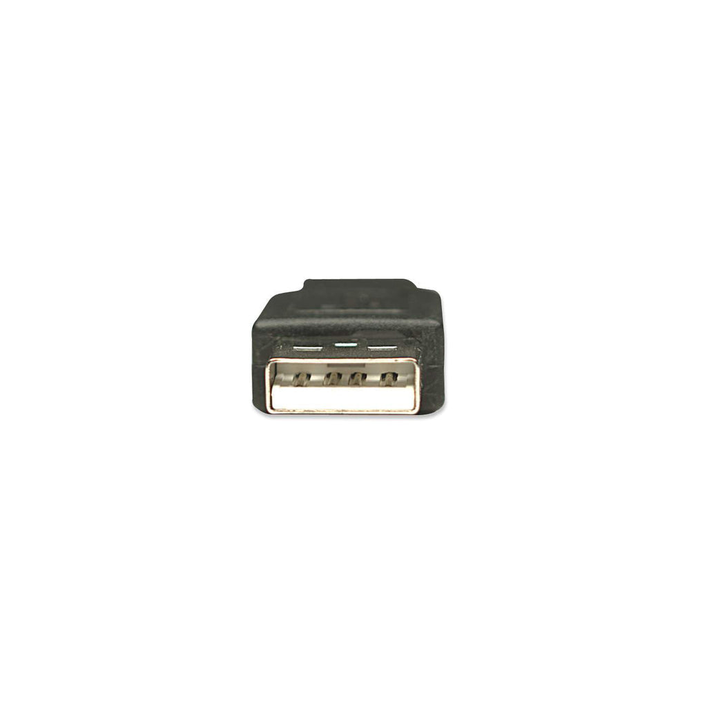 Manhattan USB-A to USB-A Cable, 1.8m, Male to Male, Black, 480 Mbps (USB 2.0), Equivalent to USB2AA2M (except 20cm shorter), Hi-Speed USB, Lifetime Warranty, Polybag