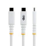 StarTech.com 6ft (1.8m) USB-C Charging Cable, Durable and Ultra-Flexible, 240W (5A) PD EPR, USB 2.0 Laptop Charger Cable, USB-IF Certified, Rugged USB-C Charging Cord - White