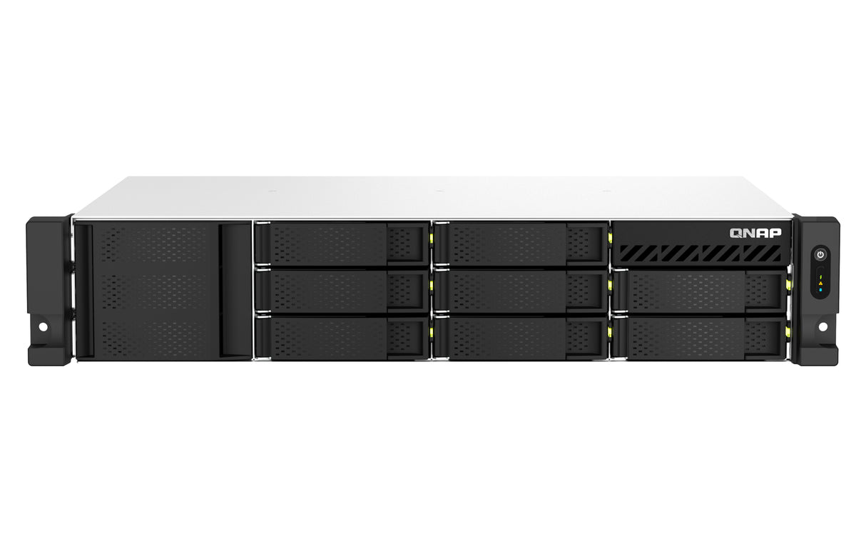 QNAP TS-873AEU-4G NAS/storage server Rack (2U) Ryzen Embedded V1500B 4 GB DDR4 0 TB QuTS hero Black