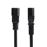 StarTech.com 2ft (60cm) Power Extension Cord, C14 to C13 PDU Power Cord, 10A 250V, 18AWG, Black Extension Cable, AC Power Cable for PDU/Power Supply, TAA Compliant, UL Listed