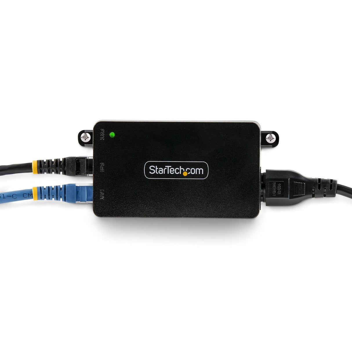 StarTech.com 1-Port 10Gbps PoE++ Injector, 60W, 2.5/5/10G Ethernet/10/100/1000M, PoE++ (802.3af/at/bt), Wall Mountable, Unmanaged Inline Power Over Ethernet, TAA