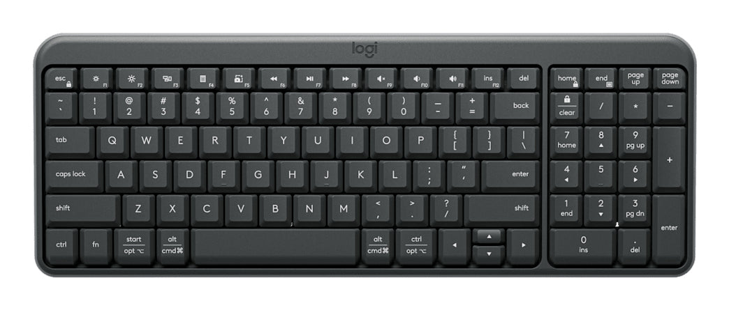 Logitech K250 Compact Bluetooth keyboard Universal RF Wireless + Bluetooth QWERTY US English Graphite