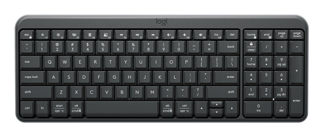 Logitech K250 Compact Bluetooth keyboard Universal RF Wireless + Bluetooth QWERTY US English Graphite