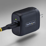 StarTech.com 20W USB‑C Wall Charger, Portable Charger with USB Power Delivery Fast Charging, 5V/9V PD, USB-C Charger, Black