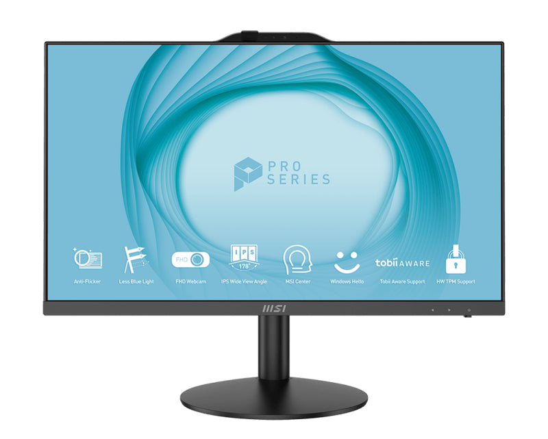 MSI Pro AP242 12M-056US Intel® Core™ i5 i5-12400 60.5 cm (23.8") 1920 x 1080 pixels All-in-One PC 8 GB DDR4-SDRAM 500 GB SSD Windows 11 Home Wi-Fi 6 (802.11ax) Black
