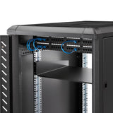 StarTech.com 2U Server Rack Shelf - Universal Rack Mount Cantilever Shelf for 19" Network Equipment Rack & Cabinet - Heavy Duty Steel - Weight Capacity 44lb/20kg - 16" Deep Tray
