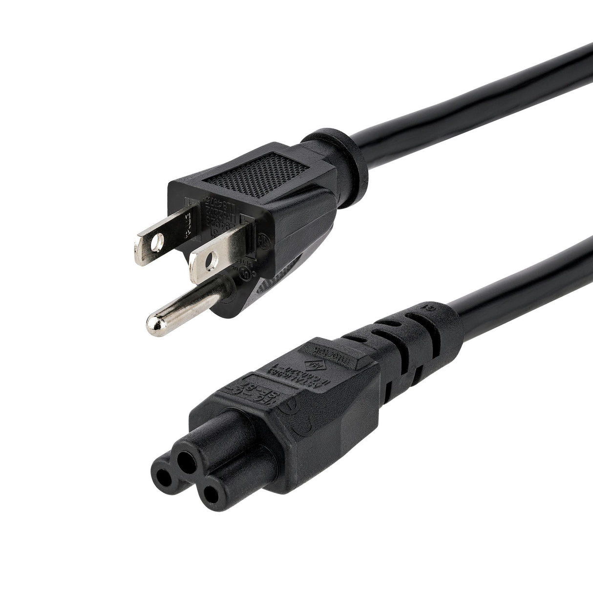 StarTech.com 6ft (1.8m) Laptop Power Cord, NEMA 5-15P to C5 (Clover Leaf), 10A 125V, 18AWG, Laptop Replacement Cord, Printer Power Cable, Laptop Charger Cord, Laptop Power Brick Cord - UL Listed