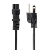 StarTech.com 6ft (1.8m) Laptop Power Cord, NEMA 5-15P to C5 (Clover Leaf), 10A 125V, 18AWG, Laptop Replacement Cord, Printer Power Cable, Laptop Charger Cord, Laptop Power Brick Cord - UL Listed