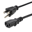 StarTech.com 6ft (1.8m) Heavy Duty Power Cord, NEMA 5-15P to C13 AC Power Cord, 15A 125V, 14AWG, Replacement Computer Power Cord, Monitor Power Cable, NEMA 5-15P to IEC 60320 C13 Power Cord - PC Power Supply Cable