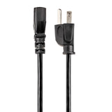 StarTech.com 12ft (3.6m) Computer Power Cord, NEMA 5-15P to C13, 10A 125V, 18AWG, Black Replacement AC Power Cord, Printer Power Cord, PC Power Supply Cable, Monitor Power Cable - UL Listed