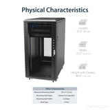 StarTech.com 22U Enterprise-Grade Flat Pack Server Rack Cabinet, 19in Enclosed 4-Post Rack with 29in (75cm) Mounting Depth and 1764lb (800kg) Weight Capacity