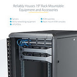StarTech.com 18U Enterprise-Grade Flat Pack Server Rack Cabinet, 19in Enclosed 4-Post Rack with 29in (75cm) Mounting Depth and 1764lb (800kg) Weight Capacity