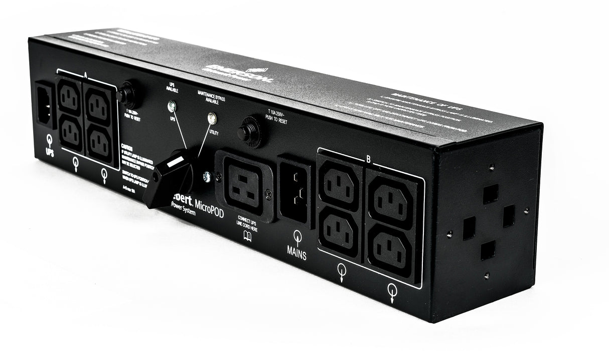 Vertiv 2U MicroPod External maintenance Bypass power distribution unit (PDU) 19 AC outlet(s) Black