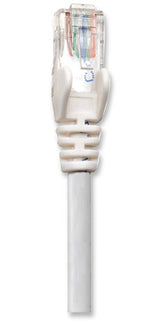 Intellinet Network Patch Cable, Cat6, 2m, White, CCA, U/UTP, PVC, RJ45, Gold Plated Contacts, Snagless, Booted, Lifetime Warranty, Polybag