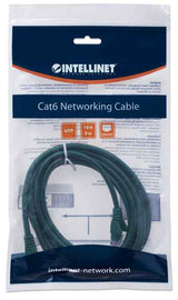 Intellinet Network Patch Cable, Cat6, 3m, Green, CCA, U/UTP, PVC, RJ45, Gold Plated Contacts, Snagless, Booted, Lifetime Warranty
