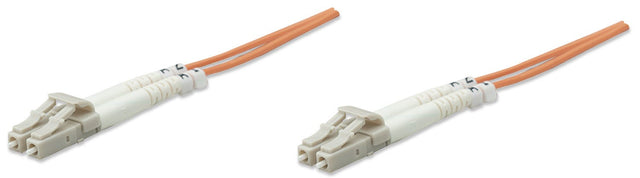 Intellinet Fiber Optic Patch Cable, OM1, LC/LC, 10m, Orange, Duplex, Multimode, 62.5/125 µm, LSZH, Fibre, Lifetime Warranty, Polybag
