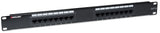 Intellinet Patch Panel, Cat6, UTP, 16-Port, 1U, Black