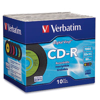 Verbatim Digital Vinyl CD-R™ 80MIN 700MB 52X 10pk Jewel Cases 10 pc(s)