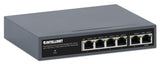 Intellinet PoE-Powered 6-Port Lite Smart Managed PoE+ Switch with 4 GbE Ports / 2 GbE Uplinks and PoE Passthrough