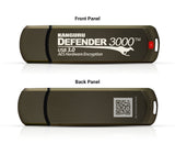 iStorage Kanguru Defender 3000™ SuperSpeed USB 3.0 64 GB| Secure Flash Drive | FIPS 140-3 Level 3 pending, FIPS 140-2 Level 3 Certified | AES-XTS 256-bit Hardware Encryption | TAA Compliant