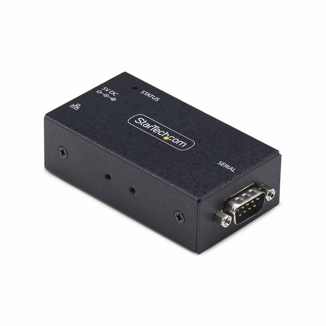 StarTech.com 1-Port Serial to Ethernet Adapter, IP Serial Device Server For Remote RS232 Devices, Wall/DIN Rail Mountable, Metal Housing, RJ45 LAN to DB9 Serial Converter, TAA
