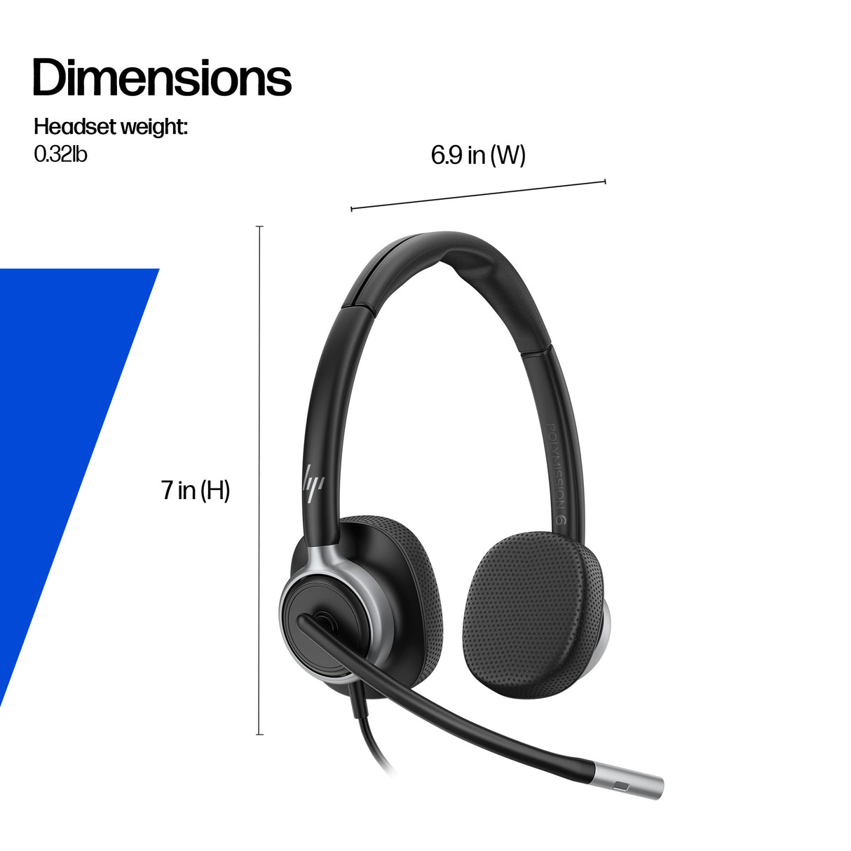 HP Poly Mission 625 Stereo USB Wired Headset