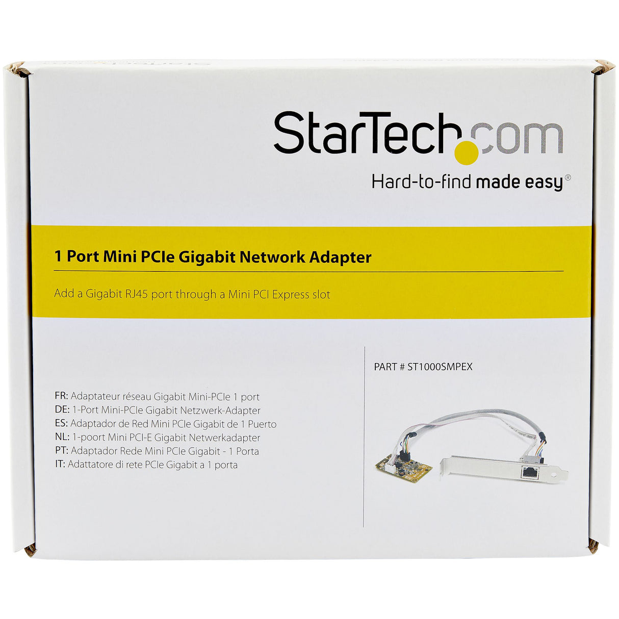 StarTech.com Mini PCI Express Gigabit Ethernet Network Adapter NIC Card - TAA