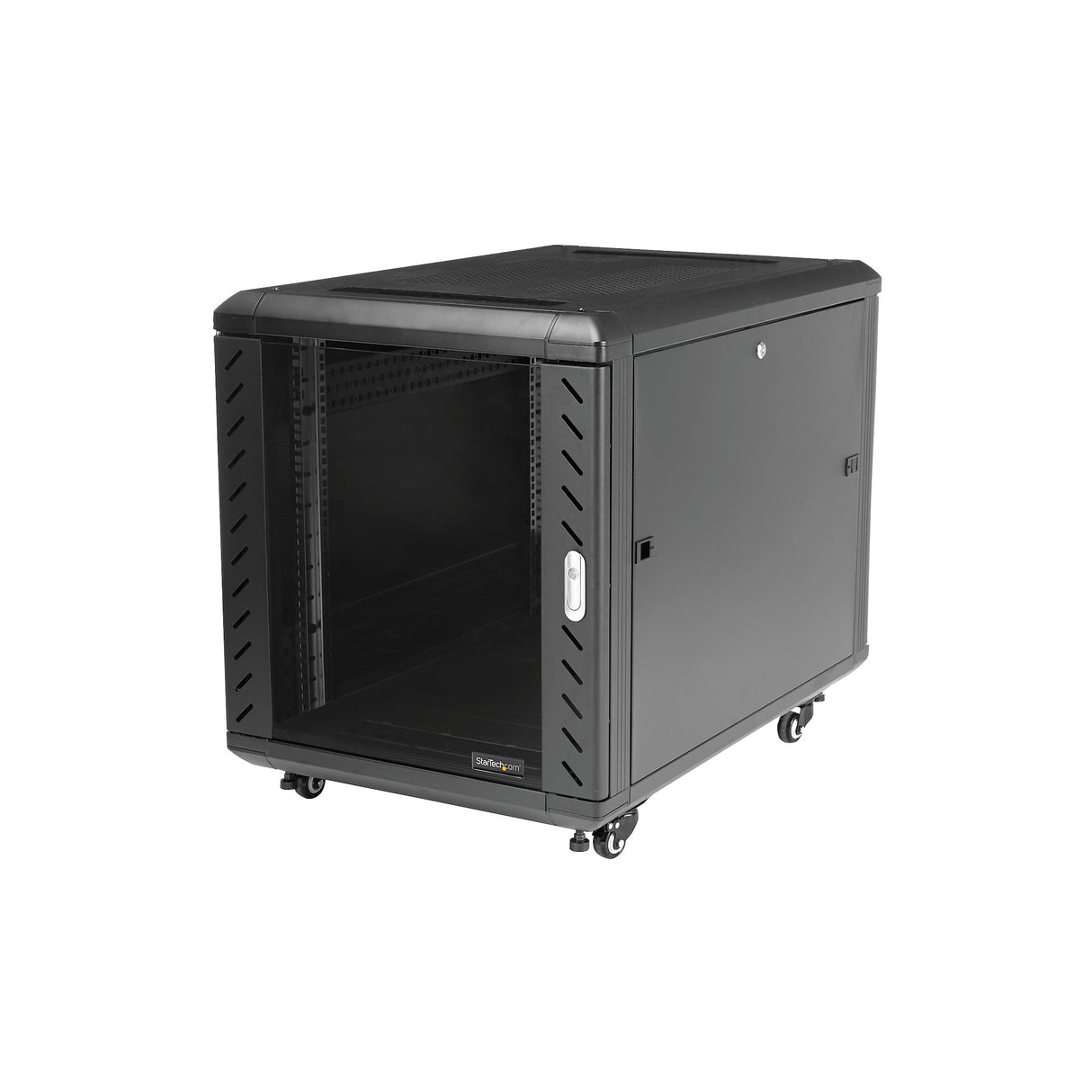 StarTech.com 12U Enterprise-Grade Flat Pack Server Rack Cabinet, 19in Enclosed 4-Post Rack with 29in (75cm) Mounting Depth and 1764lb (800kg) Weight Capacity