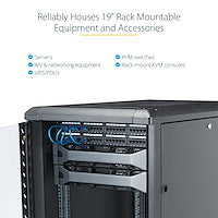 StarTech.com 15U Enterprise-Grade Flat Pack Server Rack Cabinet, 19in Enclosed 4-Post Rack with 29in (75cm) Mounting Depth and 1764lb (800kg) Weight Capacity