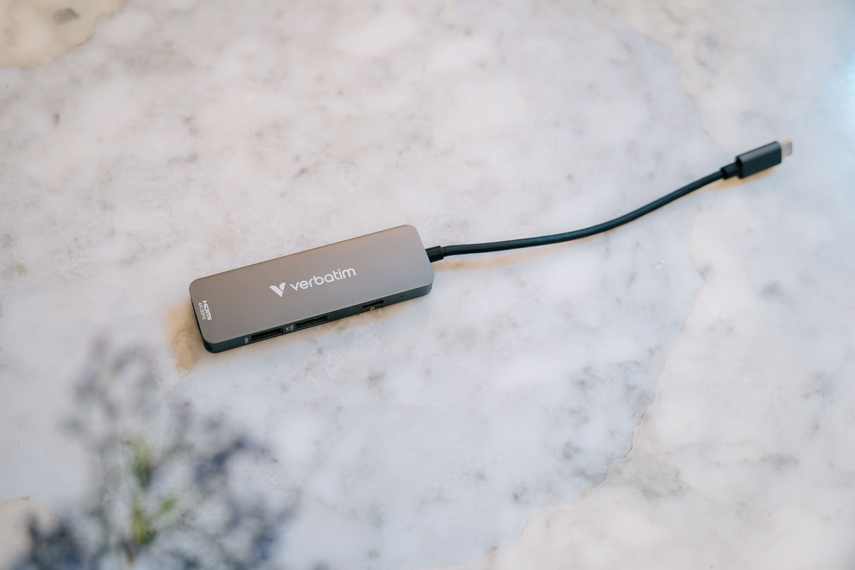 Verbatim USB-C Essentials Multiport Hub 4 ports: HDMI, USB-C PD, USB-A 3.2 Gen 1, USB-A