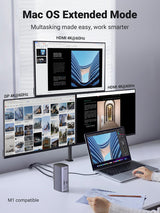Ugreen USB-C Docking Station 12-in-1 Wired Silver