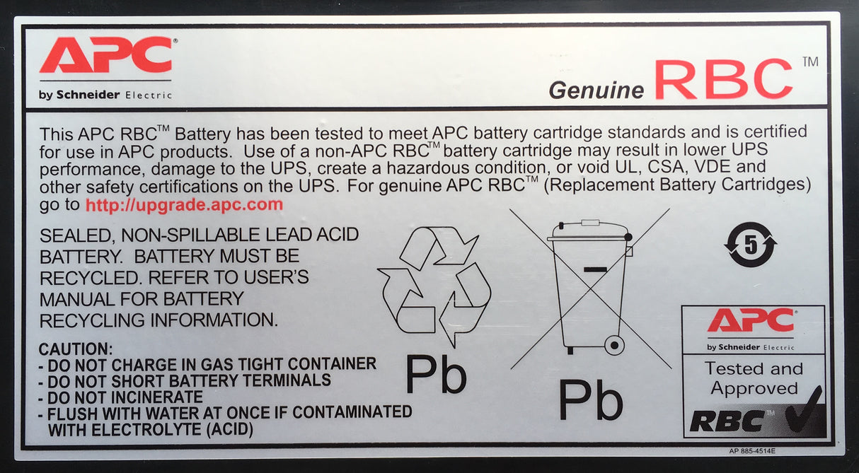 APC Battery Replacement Cartridge RBC4 (OEM)