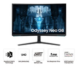 Samsung LS32BG852NNXGO computer monitor 81.3 cm (32") 3840 x 2160 pixels 4K Ultra HD LCD Black, White