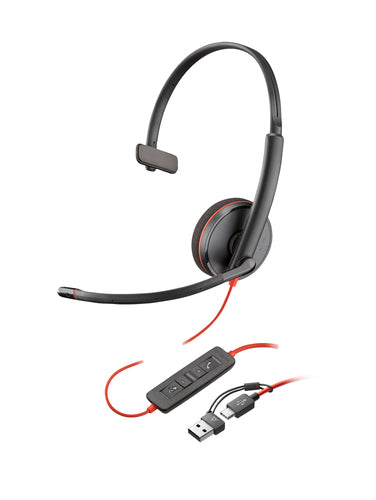 HP Poly Blackwire 3210 Monaural USB-C Headset (Bulk)