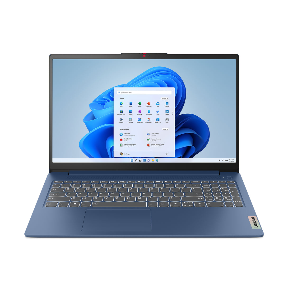 Lenovo IdeaPad Slim 3 15AMN8 AMD Ryzen™ 3 7320U Laptop 39.6 cm (15.6") Full HD 8 GB LPDDR5-SDRAM 512 GB SSD Wi-Fi 6 (802.11ax) Windows 11 Home Blue
