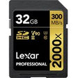 Lexar Professional SDXC 2000X 32GB Card Only UHSII BL Class 10 U3 V90