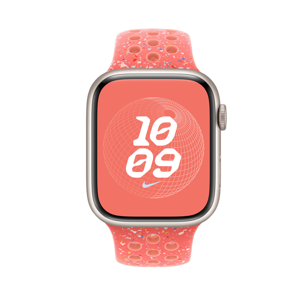 Apple MUVF3AM/A smart wearable accessory Band Pink, White Aluminium, Fluoroelastomer
