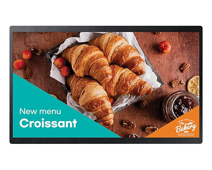 Samsung LH24QBCEBGC Digital signage flat panel 61 cm (24") LCD Wi-Fi 250 cd/m² Full HD Black Tizen 7.0